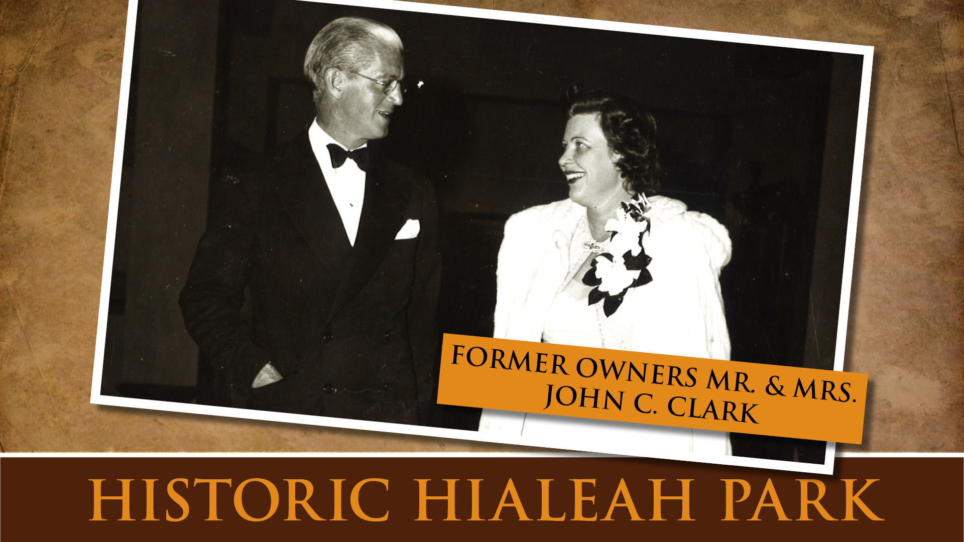 Former owners Mr. and Mrs. John C. Clark