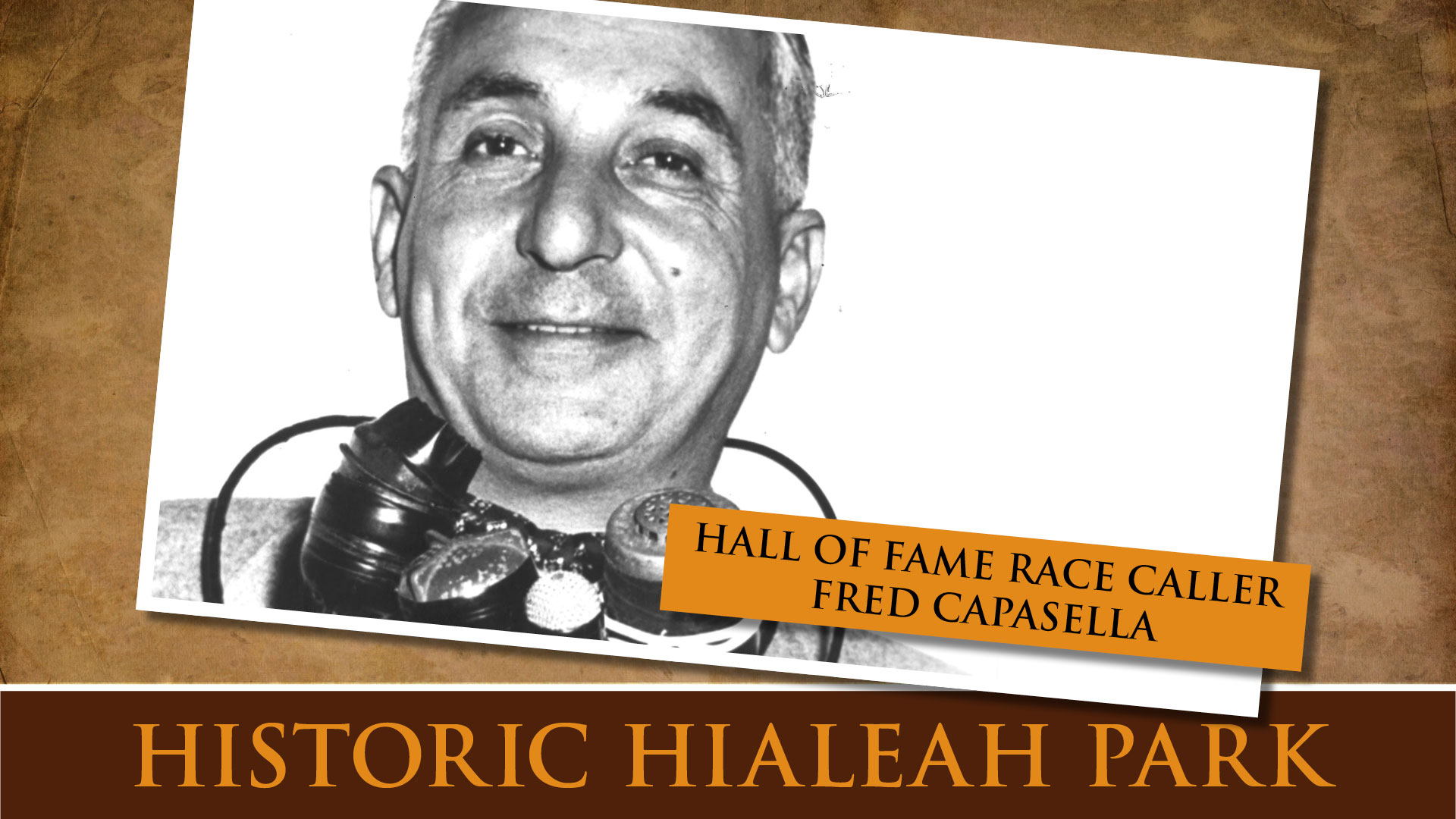 Hall of Fame race caller Fred Capossela
