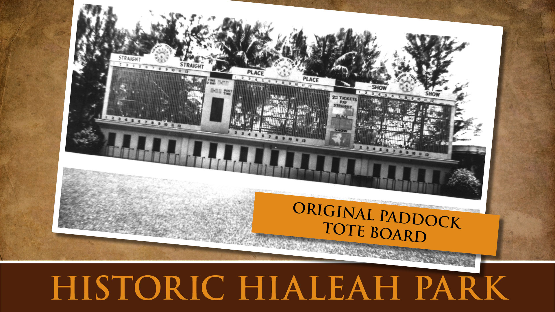Original paddock tote board