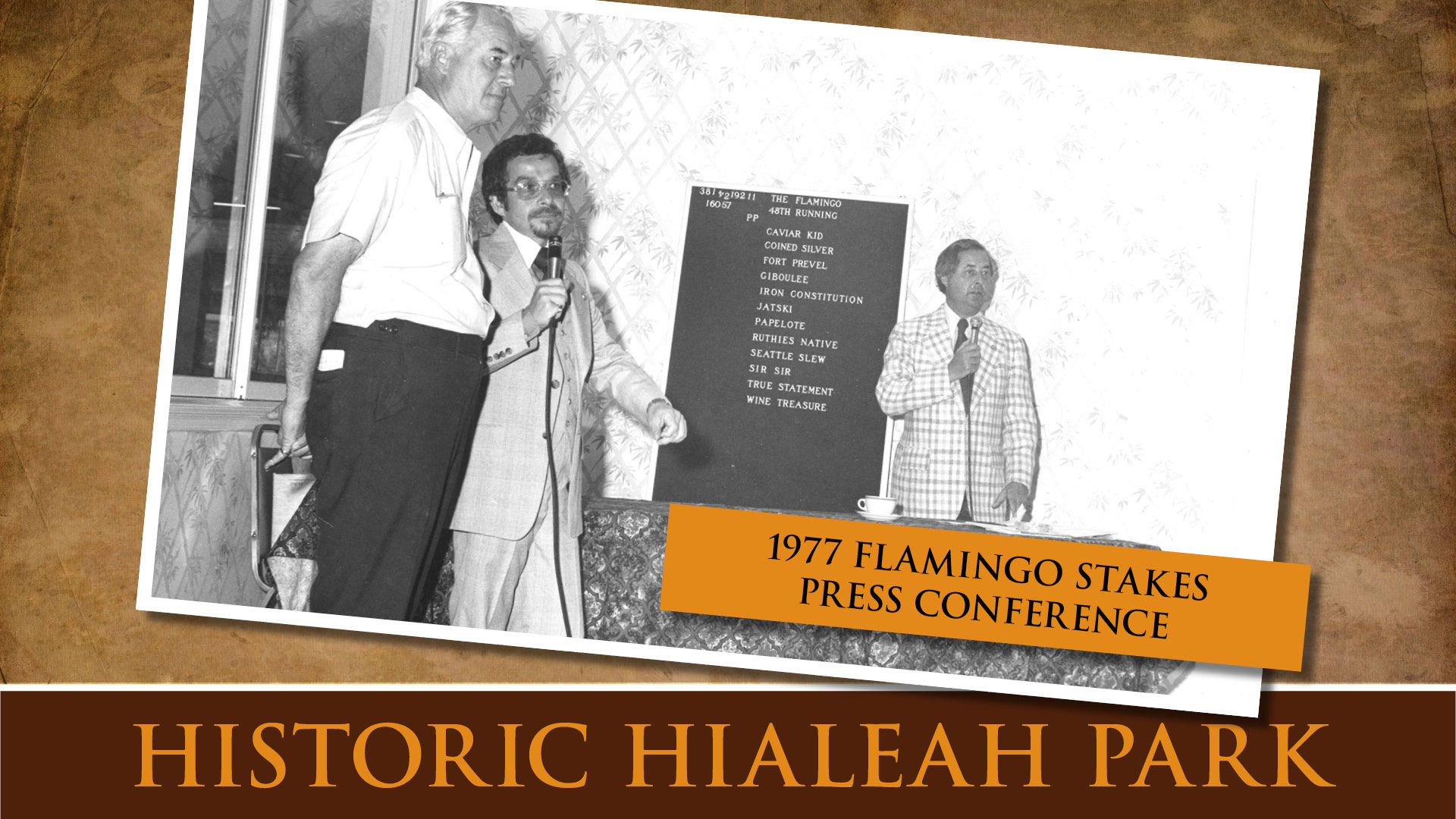 1977 Flamingo Stakes press conference