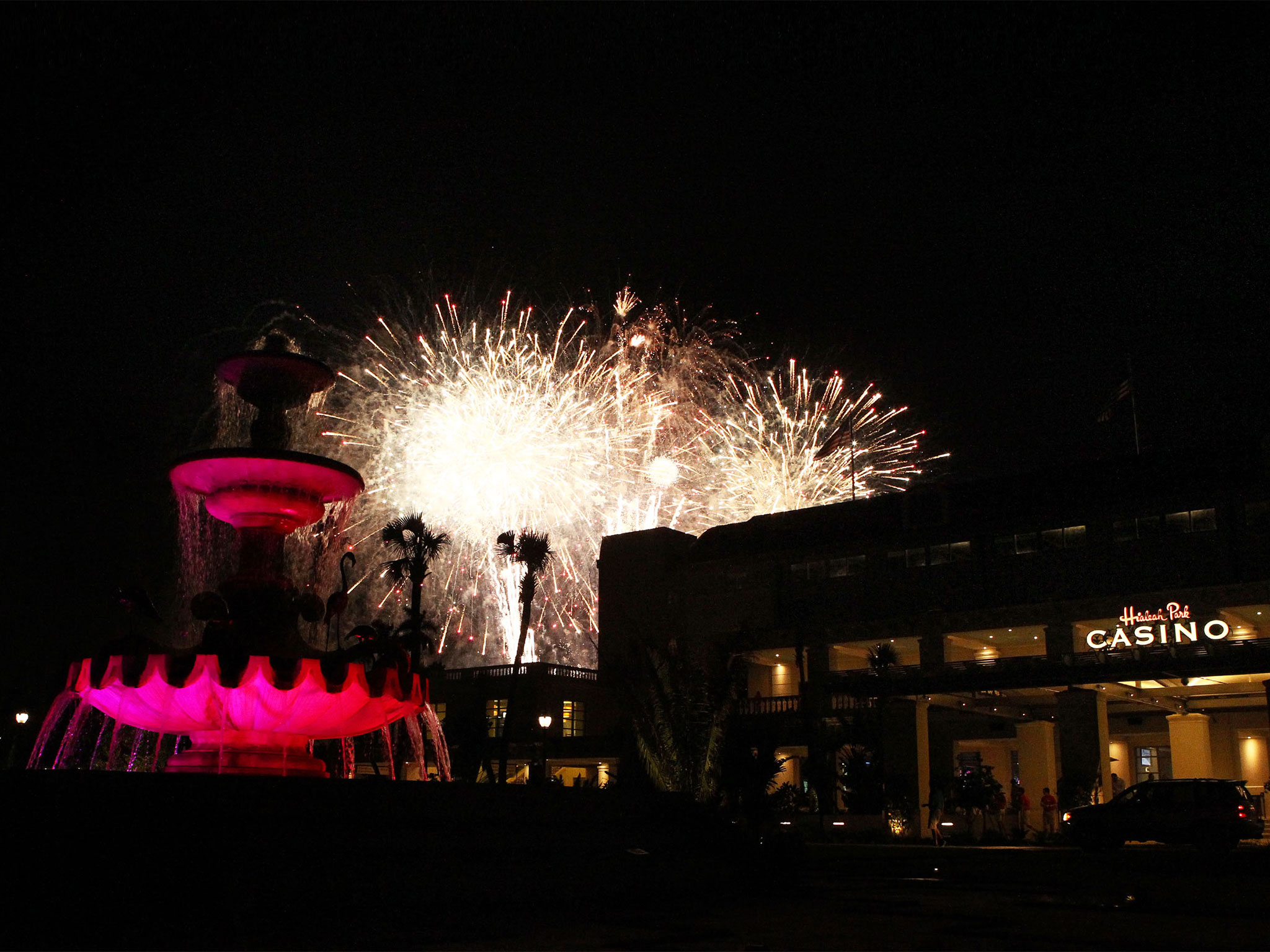 Fountain at night
